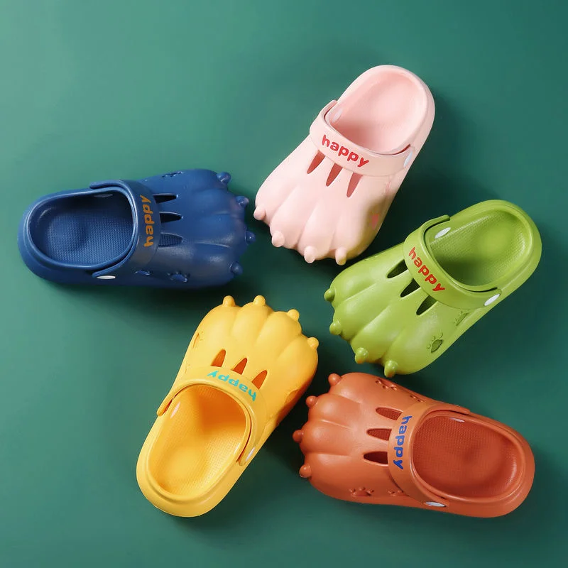 

Slipper Boy Flip Flops Thick Bottomed Floor Summer Footwear Kids shoes Soft Children Flat girls Slippers platforms garden