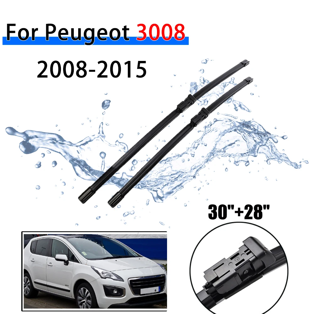 

Wiper LHD Front Wiper Blades For Peugeot 3008 MK1 2008 - 2015 Windshield Windscreen Front Window 30"+28"