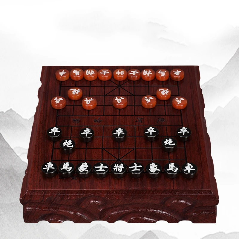 

vintage mini chinese chess set luxury quality jade chinese chess piece game table xadrez tabuleiro family tournament DL6ZGQ