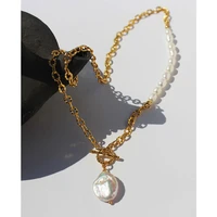 necklaces for women 2021 neck chain female jewelry free shipping wholesale gift vintage natural baroque pearl ot clasp pendant