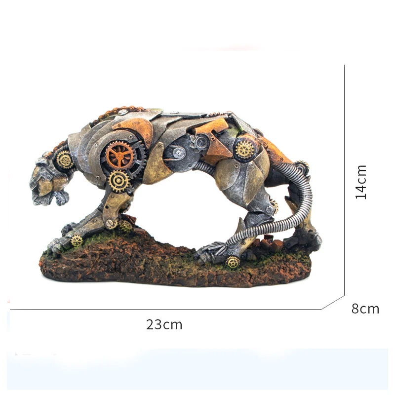

Mechanical Leopard Fish Tank Decoration Fish Tank Resin Ornaments Aquarium Landscaping Landscape Decoration Aquarium Accessories