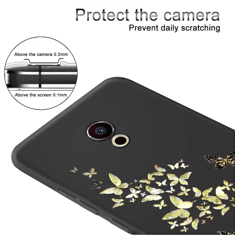 for Meizu Pro 6 5 M6S Black Matte Back Cover OnePlus 5T 1+5 Soft TPU Shells Pro6s Mx5 Slim Fashion Cases |
