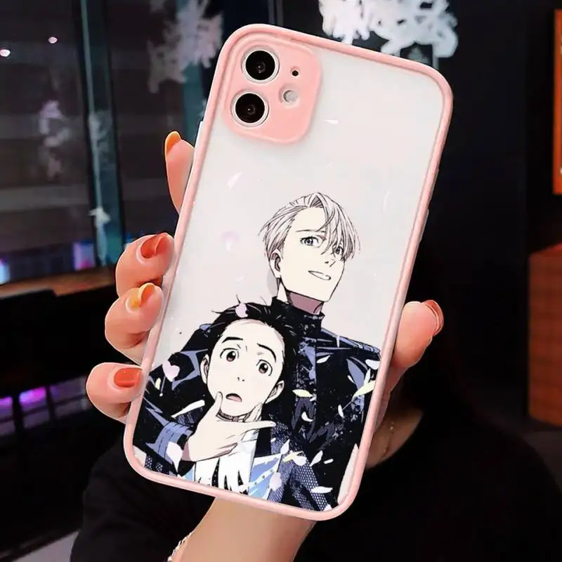 

Hot Yuri on Ice anime Phone Cases matte transparent For iphone 7 8 11 12 plus mini x xs xr pro max cover