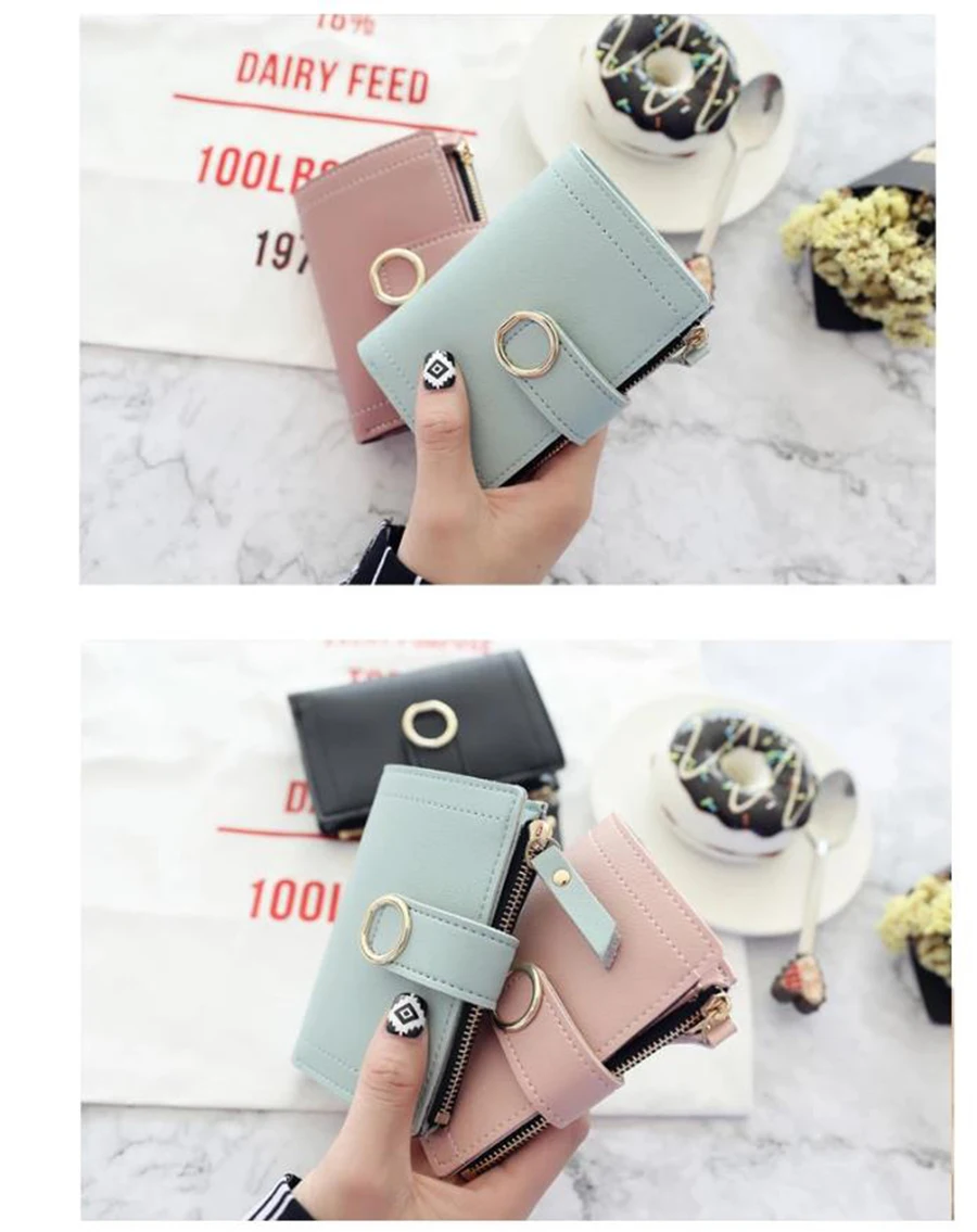 Women Wallets Small Fashion Brand Leather Purse Ladies Card Bag For Women Clutch Women Female Purse Money Clip Wallet
