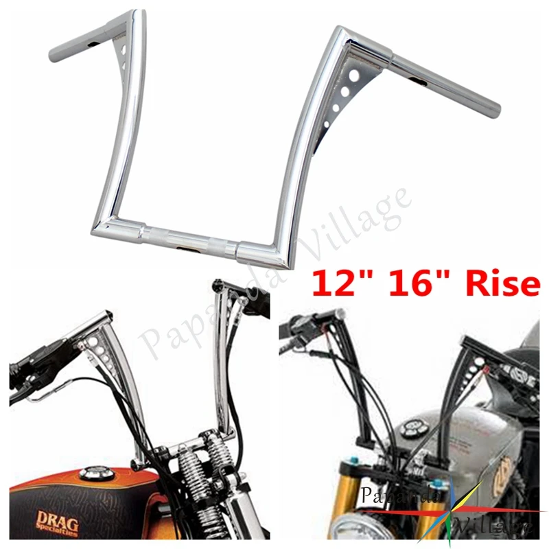 1" 16" Rise 1-1/" мотоцикл Кафе Racer APE вешалка руль жир бар для Harley FLST FXST Sportster XL Softail Dyna Touring