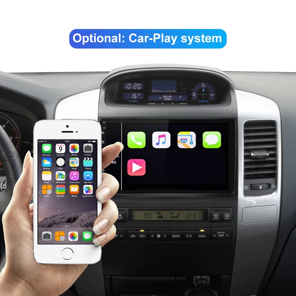 Автомагнитола Isudar 1 Din Android 10 DVD для Toyota/Prado 120 2004 2009 Автомобильный мультимедийный