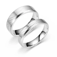 titanium steel couple rings wave pattern wedding ring for men and women engagement jewelry gifts lovers simple accessories