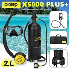 Снаряжение для подводного плавания DIDEEP 2L, резервуар для подводного плавания, очки для дайвинга, манометр, адаптер, жилет для хранения, ручная сумка X5000Plus + Серия