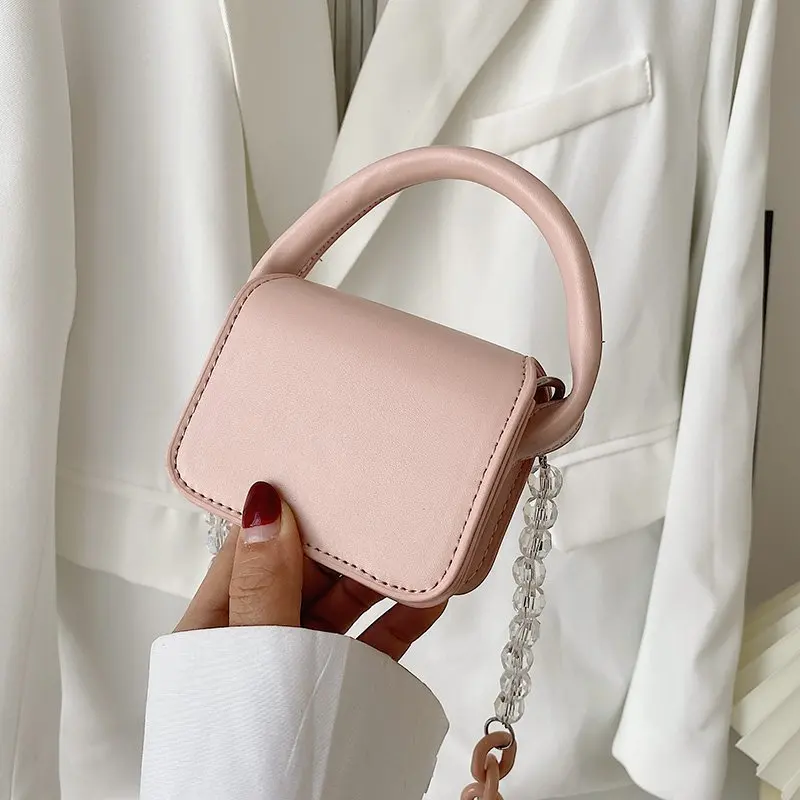 

Small Square Bag Female Retro Luxury Design Soft Leather Handbag High-End Simple Korean Single Shoulder Messenger Bags Handbags