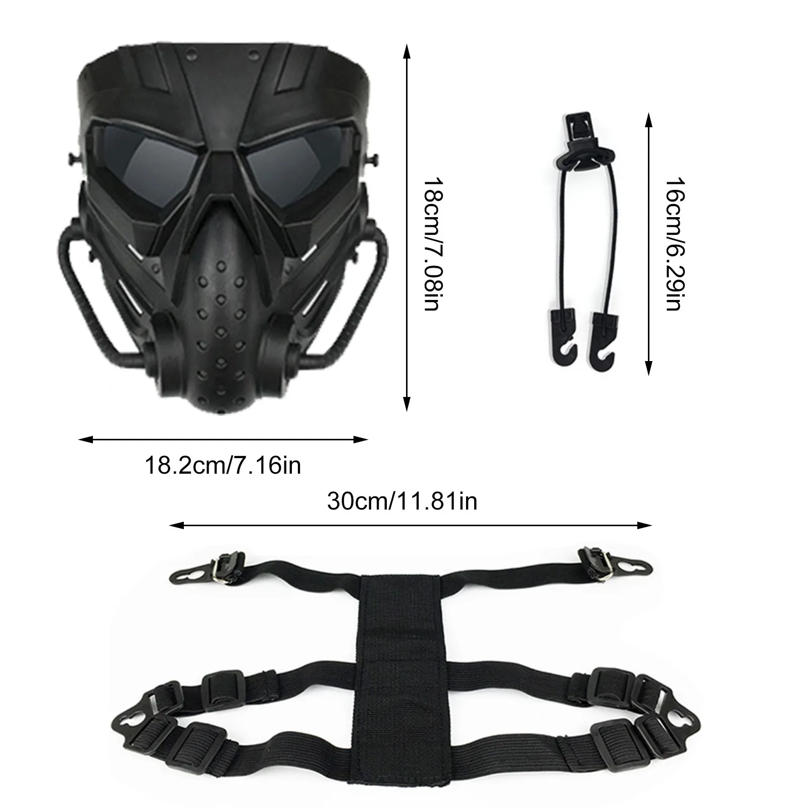 

Tactical Airsoft Masks Paintball Anti-Fog PC Lens Defensive Mask Protective Combat War Games Face Cover Hunting Accessories