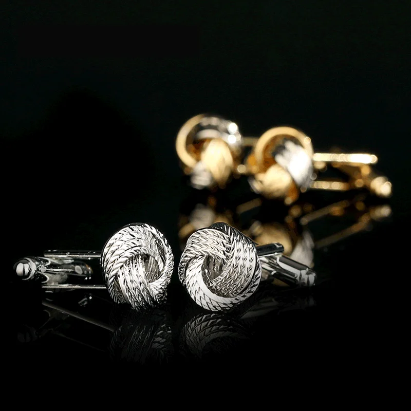 Top Quality Luxury Cufflink Set For Men Classic Meter Tie Clips Cufflinks Sets Copper Bar Golden Collar Pin Jewelry | Украшения и