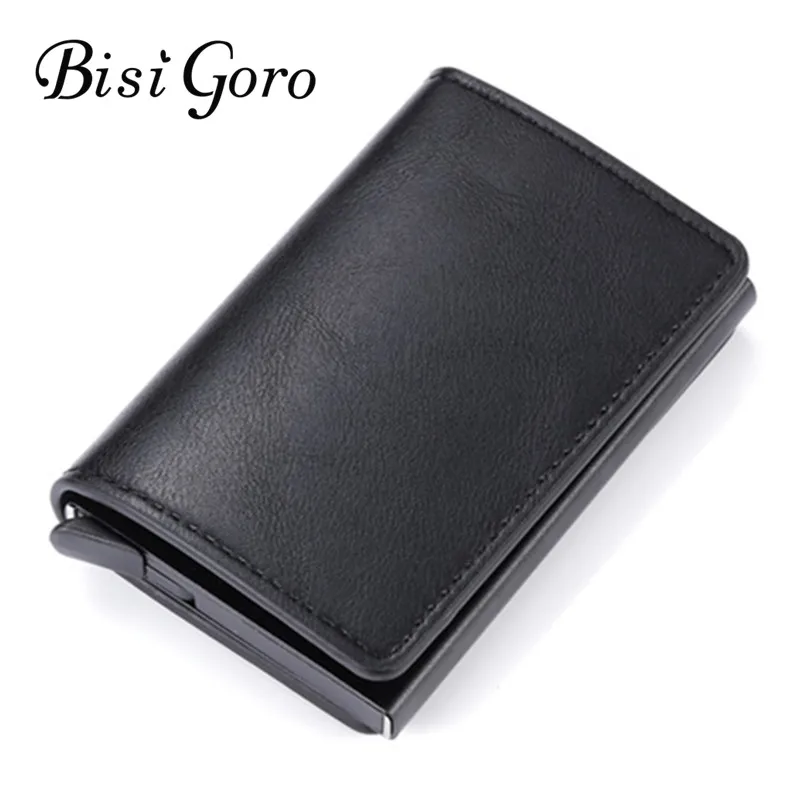 BISI GORO, кредитный держатель для карт для мужчин и женщин, RFID кошелек, алюминиевая коробка, тонкий кошелек, RFID держатель, Чехол для карт, визитница, кошелек