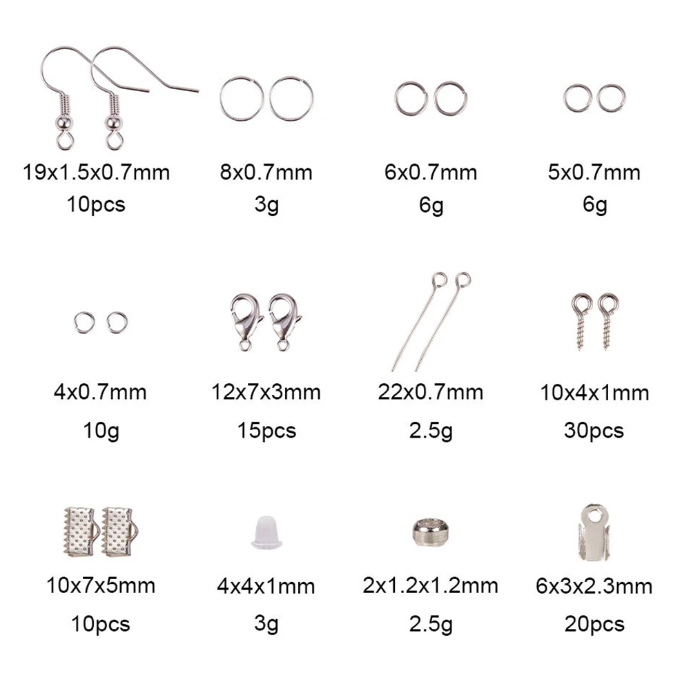

Mixed Style Jewelry Findings DIY Set Jewelry Making Tools Copper Wire Open Jump Rings Earring Hook Jewelry Making Supplies Kit