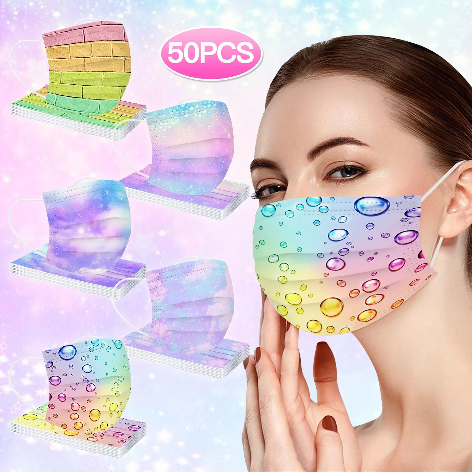 Маска для лица взрослых с воздушным фильтром Пылезащитная 3-слойная маска