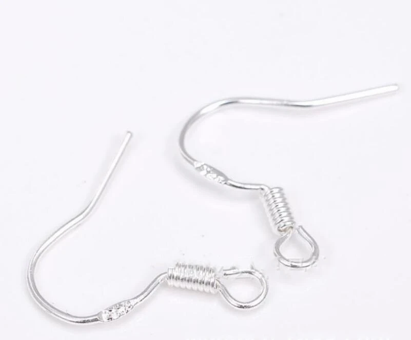 

200 шт./лот популярные серьги из стерлингового серебра 925 пробы, фурнитура для сережек, крючки для рыбы, ювелирные изделия «сделай сам», 15 мм, с...