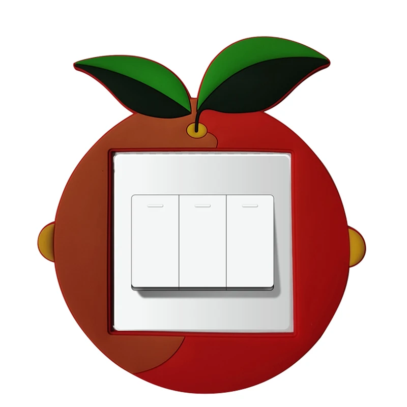 

Cartoon Switch Sticker Pig Fruit Sticker Home Kids Room Decor Decal Wallpaper