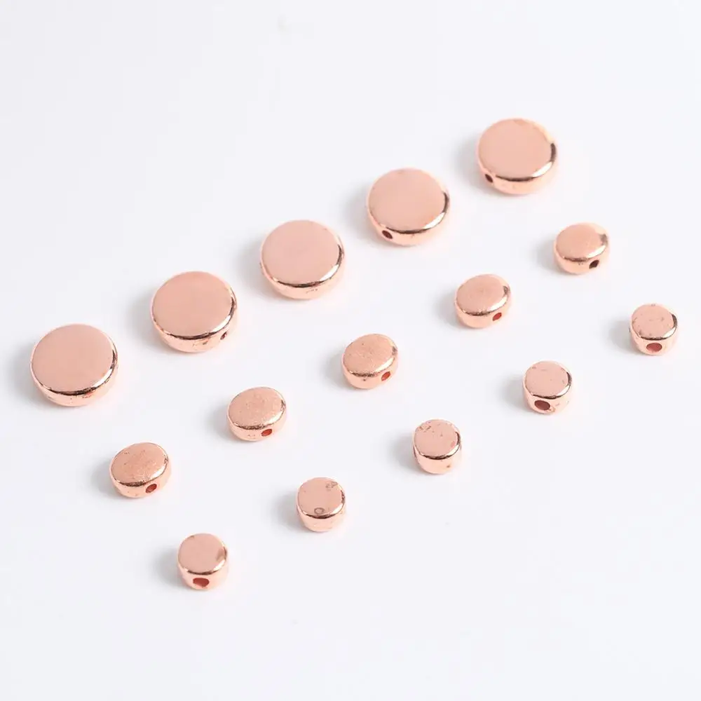 

100-200Pcs/Lot 5 6 9mm Flat Plastic Charms Bead Spacers Diy Accessories CCB Round Oval Loose Beads For Jewelry Making Supplies