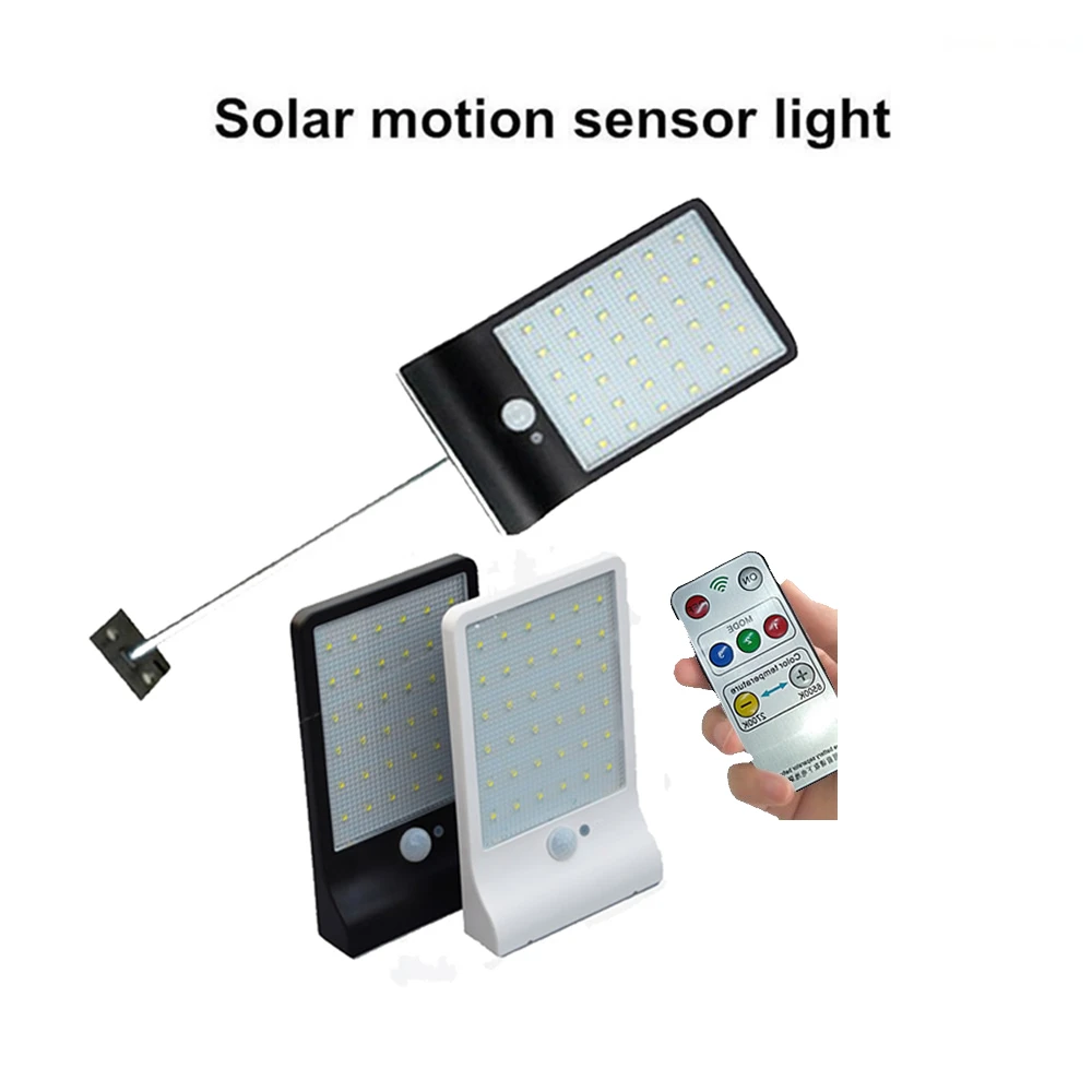 48 LED 5 Modes Remote Control Solar Lamp Infrared PIR Motion Sense Waterproof Street Wall Light Outdoor Garden Lighting | Лампы и