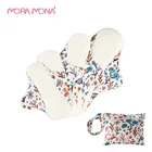 Многоразовая прокладка для трусиков Mora Mona, гигиеническая прокладка из бамбукового волокна, тканевая прокладка для мам, дополнительная водонепроницаемая сумка для сортировки