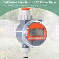 muciakie rain sensor ball valve lcd garden water timer automatic electronic watering irrigation controller programmable digital