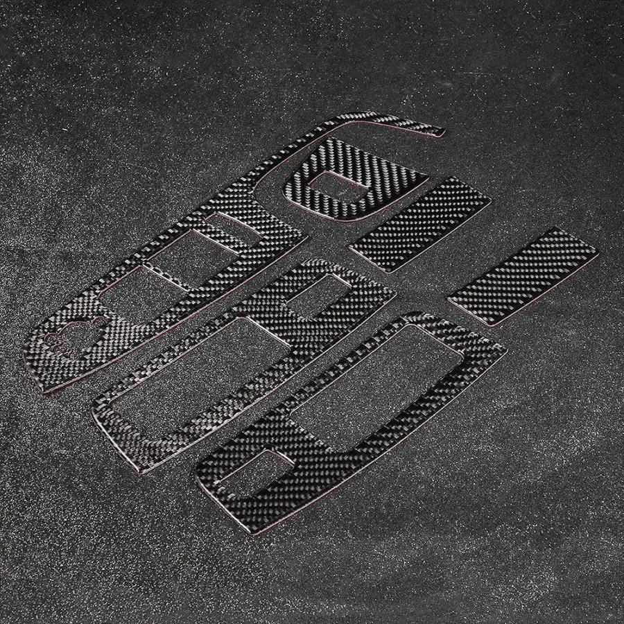 6 шт. декоративные наклейки из углеродного волокна на панель переключателя окон
