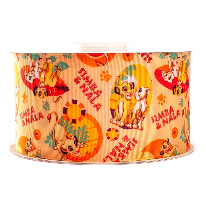 Лента с мультяшным принтом льва красивая объемная лента для аксессуаров волос 5