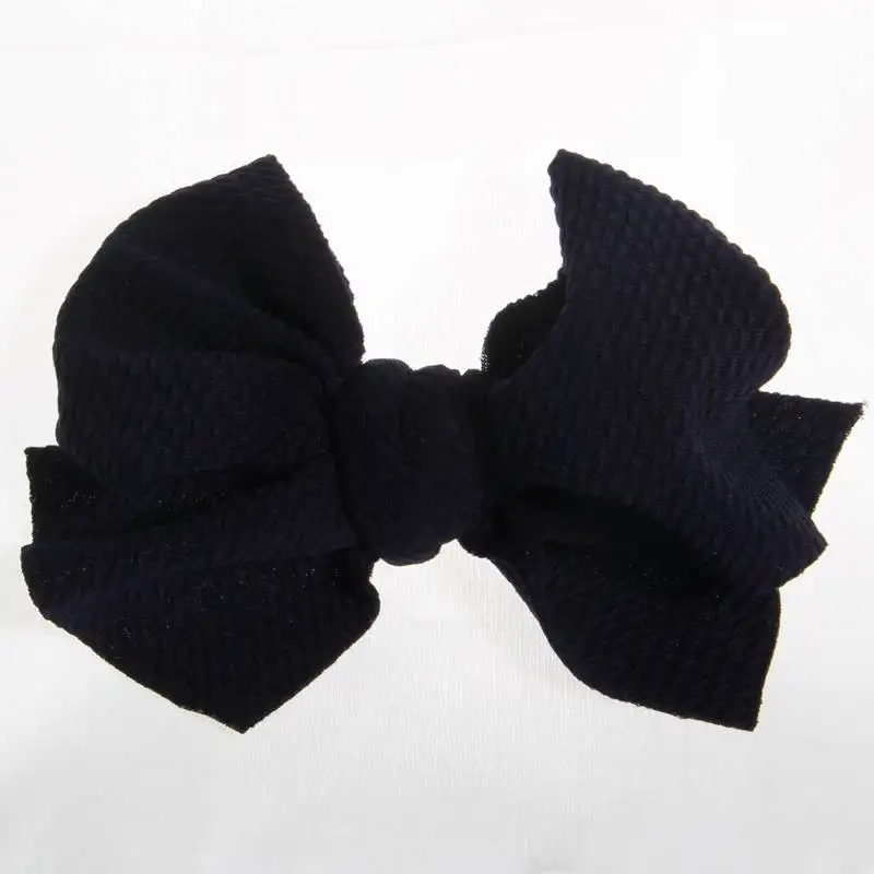 Navy 50 шт., 13 см, 5,1 дюйма, большие, для новорожденных, Seersucker, вафельные банты для волос, для повязки на голову, для волос, бутик, заколки для волос, заколки для волос, аксессуары для головных уборов - Цвет: Navy