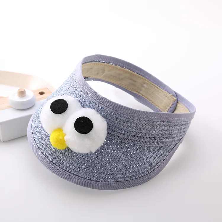 

Summer baby hat summer sunshade empty top hat cute big eyes super cute children sun hat summer boy girl baby UV protection hat