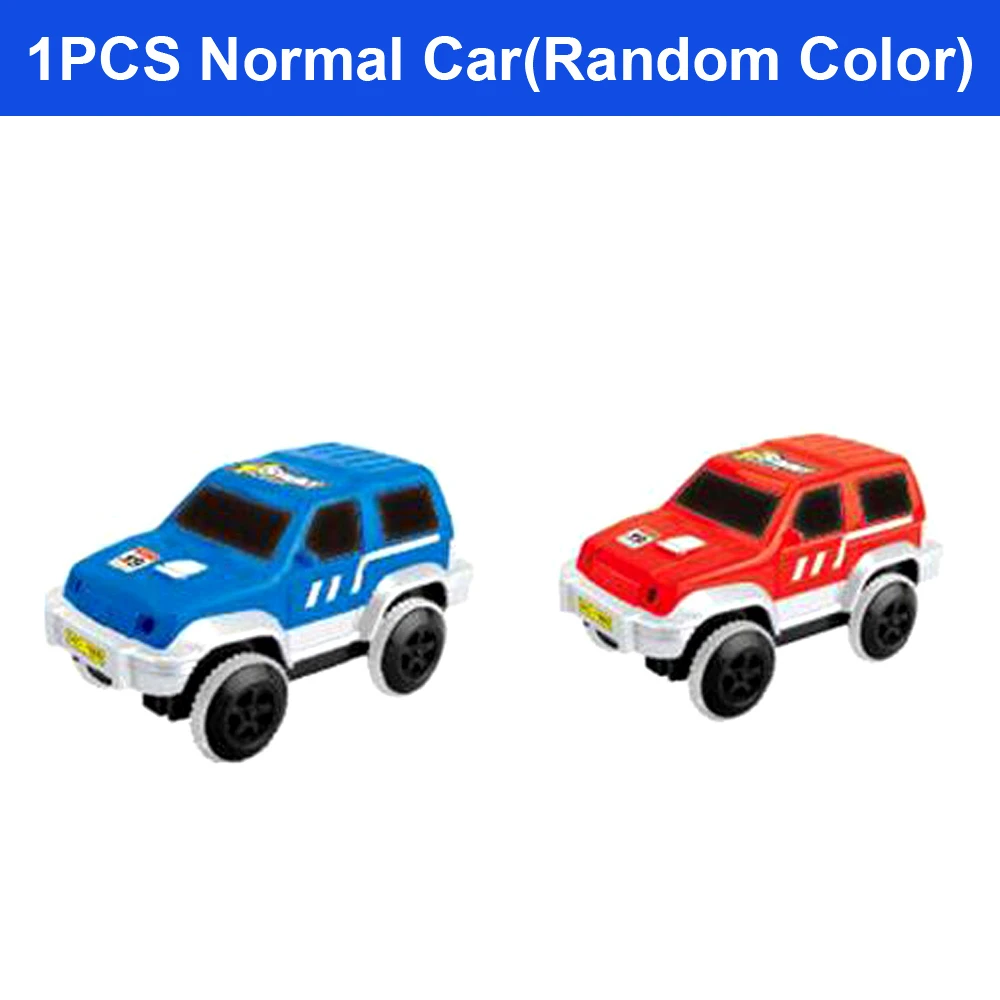 1PCS NORMAL CAR 5,5 см железнодорожные автомобильные игрушки DIY универсальные аксессуары для светящихся магических гоночных треков Развивающие игрушки для Дети Детские подарки - Цвет: 1PCS NORMAL CAR