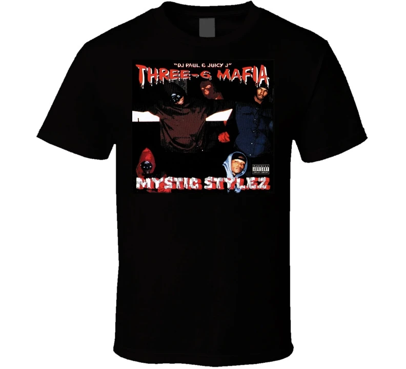 Черная футболка THREE SIX 6 MAFIA 01|Мужские футболки| |