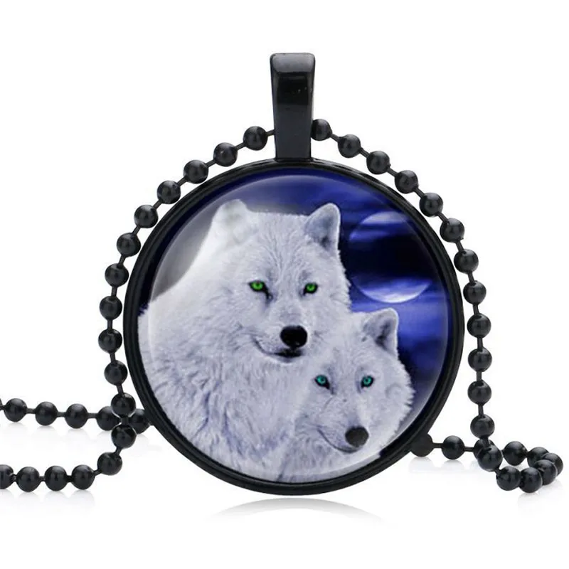 Новинка Nymph ожерелье с волком Anf вороном полная луна стеклянные ювелирные изделия