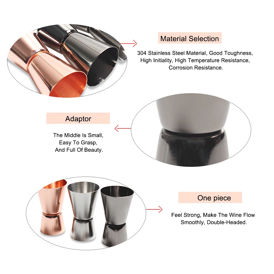 Double Sided Cocktail Jigger - Stainless Steel 15/30ML (0.5oz/1oz) Measuring Cup for Bartenders and Drink Mixing image 6