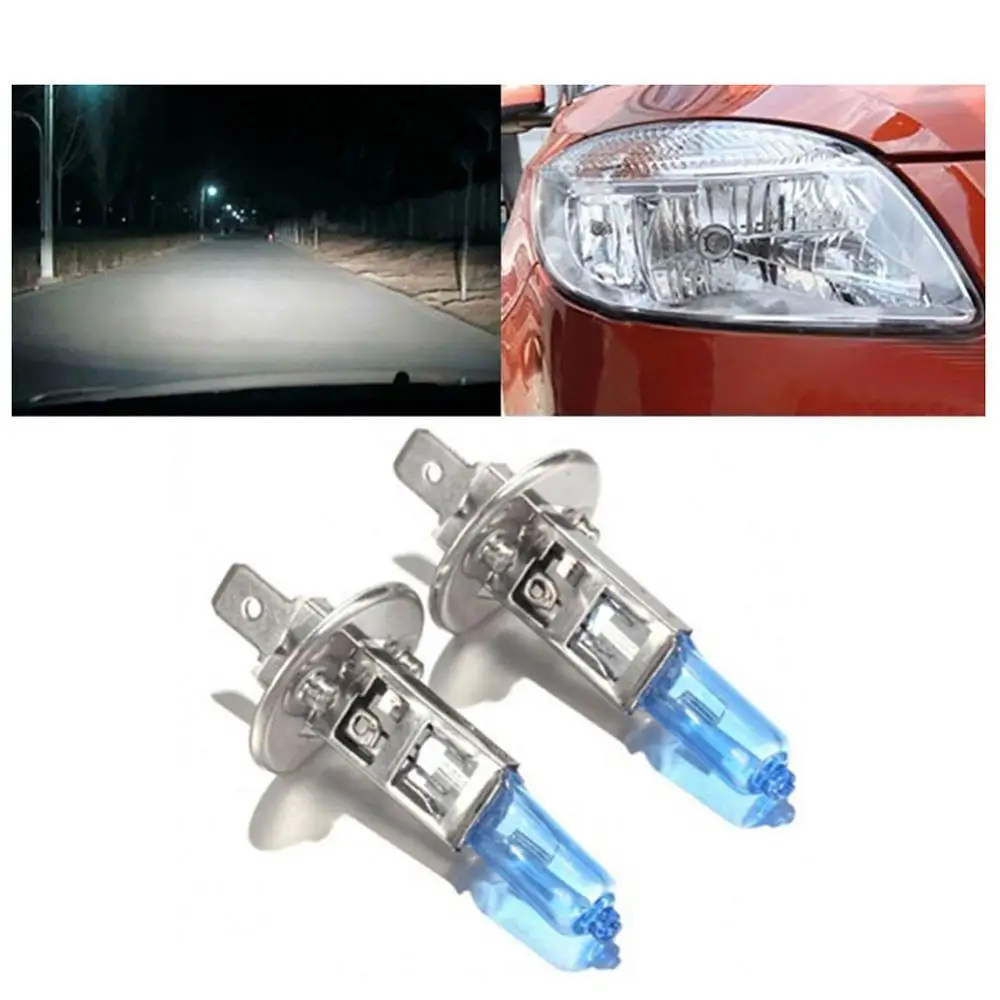 

2 шт 12V H1 6000K автомобиль ксеноновые галогенные лампы головного светильник супер яркий белый лампы Автомобильные экстерьер светильник s