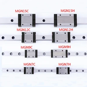 Линейная направляющая Mini MGN7 MGN9 MGN12 MGN15 100 мм 200 мм 350 мм блок MR7 MR9 MR12 MR15 миниатюрная скользящая каретка ЧПУ 3D-принтер