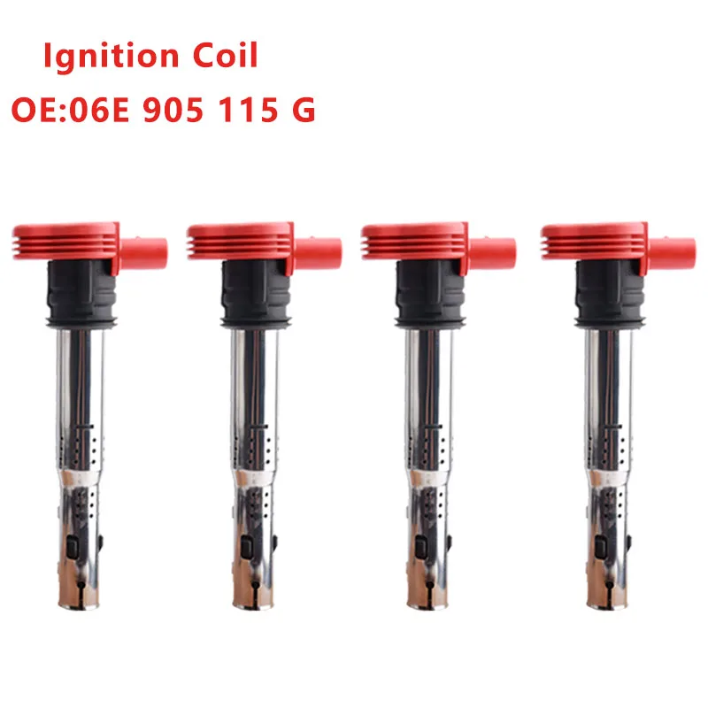 4 шт. Катушка зажигания для VW Jetta Golf Passat Tiguan CC Audi A3/4/5/6/7/8 TT Q3/5 R8 OEM NO. 06E905115 ABCDE