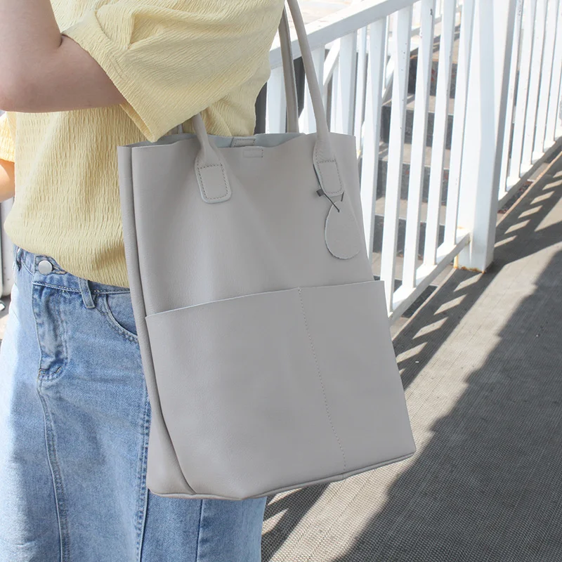 Топ кожаная сумка-тоут женская сумка на одно плечо Портативная для покупок