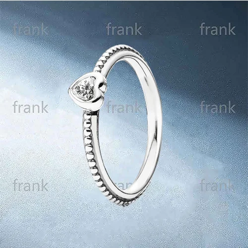 

190896CZ SWEET HEART ZIRCONIA & SILVER RING