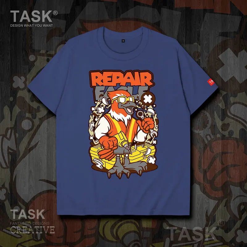 

Illustrator Eagle Fashion casual Print Solid t shirt 2020 mens sports 100% cotton Streetwear new Tops summer Harajuku large size