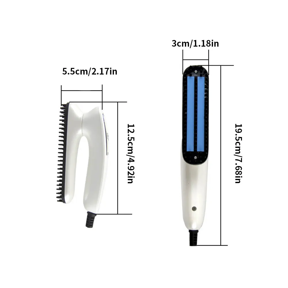 

Electric Beard Comb Straightening Brush Fast Heating Foldable Straightener Comb Anti-Scalding Grooming Hair Styling Brush