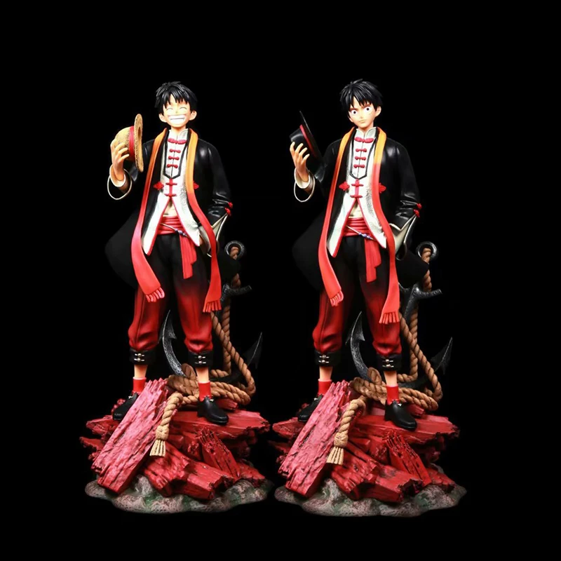 

37cm Japan One Piece Monkey D. Luffy Anime Action Figure PVC Chinese Style Tang Suit Collection Model Dolls Toys for Boys Gifts