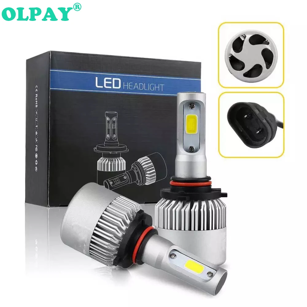 

OLPAY H7 H1 LED H4 H8 H9 H11 9005/HB3 9006/HB4 led headlight kit COB Car Headlight Bulbs 72W 8000LM Fog Light Bulb DC 12v 24v