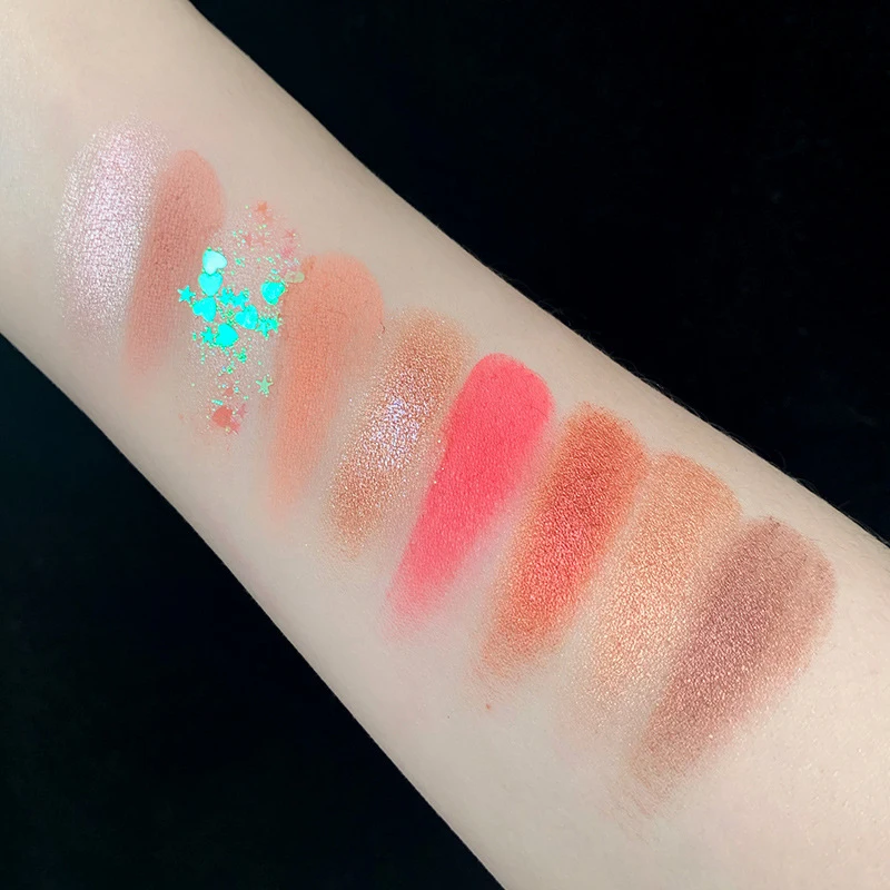 Художественная палитра теней для век матовая текстура перламутровые блестки