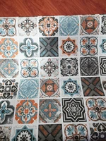 vinyl thickened geometric pattern floor stickers for bathroom pvc self adhesive waterproof wallpaper peel and stick wall sticker