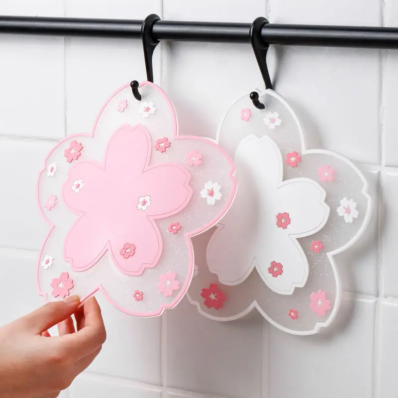Beautiful cherry blossom dining table mat bowl plate pot anti slip heat insulation placemat for | Дом и сад