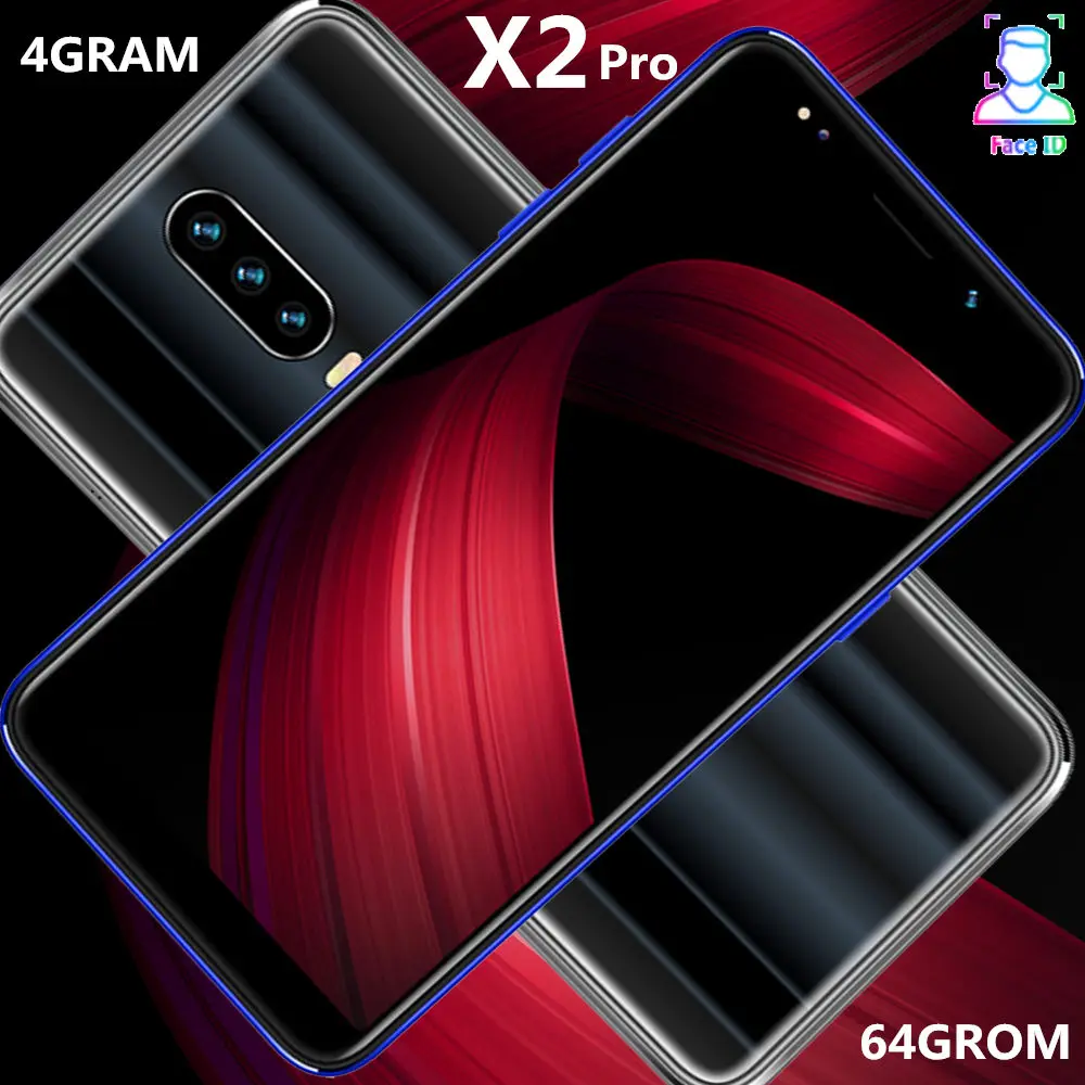 X2 Pro глобальная версия четырехъядерный смартфон 4G RAM 64G ROM 5 &quotбольшой экран 13 МП