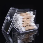 Акриловые ватные палочки держатель для хранения коробка портативный прозрачный макияж ватный диск косметический контейнер органайзер для ювелирных изделий Чехол # WW