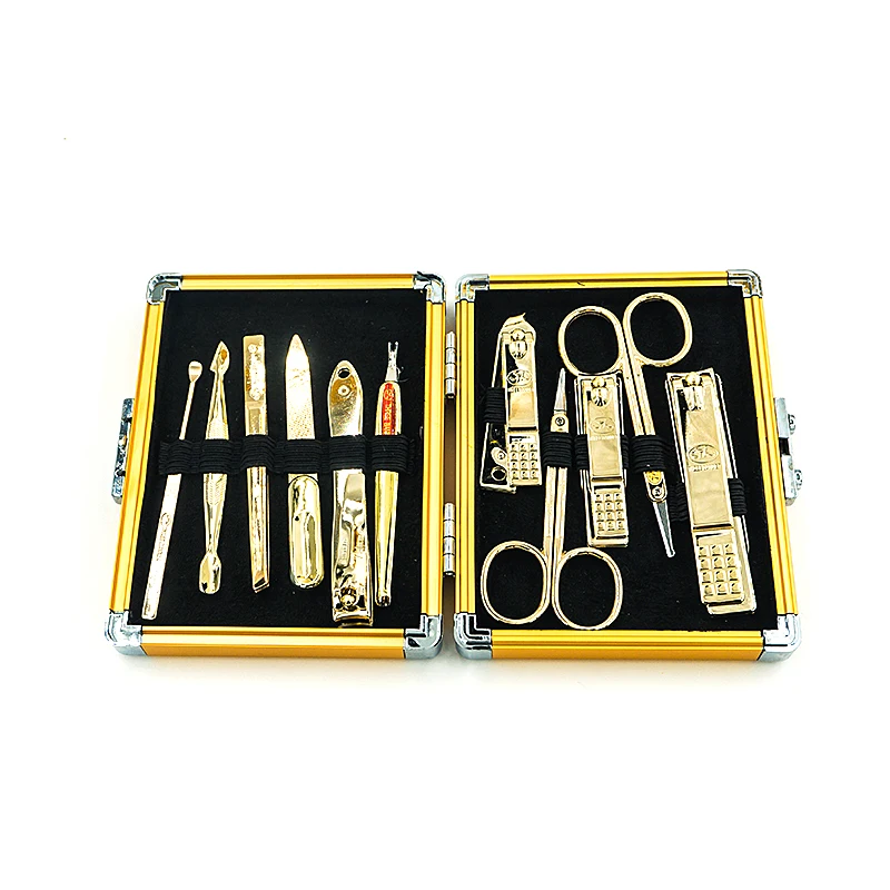 

11 Pcs/set Professional Pedicure Manicure Set Nail Clipper Finger Plier Kit Nail Tools Nail Care Scissor Tweezer Knife Ear Pick