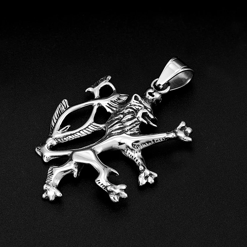 2022 модные трендовые Подвески в виде льва из нержавеющей стали и мужские ожерелья