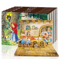 classic fairy tale 3d theatre 3d childrens story book flip book 3d story hot stamping silver plate