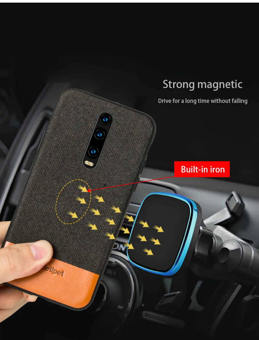 Мужской деловой Магнитный чехол для Redmi K20 pro note 7, тканевый противоударный чехол для xiaomi 9T pro POCOPHONE F1, чехол